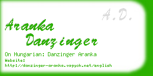 aranka danzinger business card